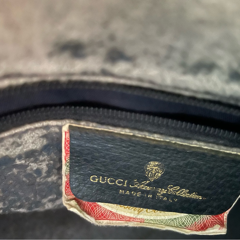 Classic Gucci Blue and Red Handbag - Picture 5 of 6